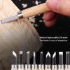 Wood Carving Tool Set, Professional 12Pcs Hand-Made Wood Engraving Portable for Wood Clay Rubber Linoleum Blocks for Carving view 4