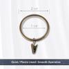 1-7/8 inch Noise-Canceling Curtain Rings w/Clip (Set of 10) - Antique Brass view 2