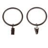 1-7/8 inch Noise-Canceling Curtain Rings w/Clip (Set of 10) - Cocoa view 1