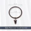 1-7/8 inch Noise-Canceling Curtain Rings w/Clip (Set of 10) - Cocoa view 2