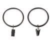 1-7/8 inch Noise-Canceling Curtain Rings w/Clip (Set of 10) - Black view 1
