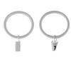 1-7/8 inch Noise-Canceling Curtain Rings w/Clip (Set of 10) - White view 1
