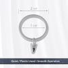 1-7/8 inch Noise-Canceling Curtain Rings w/Clip (Set of 10) - White view 2