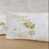 A&C Quinceaeras and More Wedding Pillow, Wedding Kneeling Pillow, Wedding Gift, Wedding Decorations 552 (Ivory Silver, Toasting Set) view 4