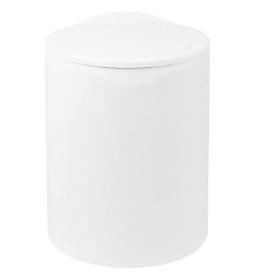 Cabilock Small Garbage Can Lid Push Mechanism Bedroom Trash Can Kitchen Bathroom Plastic Easy to Open