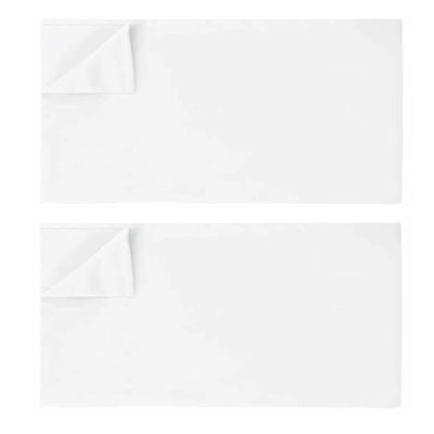 Ghooss Twin Size Flat Sheet Only-1500 Series Luxury Brushed Microfiber Bed Top Sheet,Wrinkle, Fade Resistant-2 Pack-White