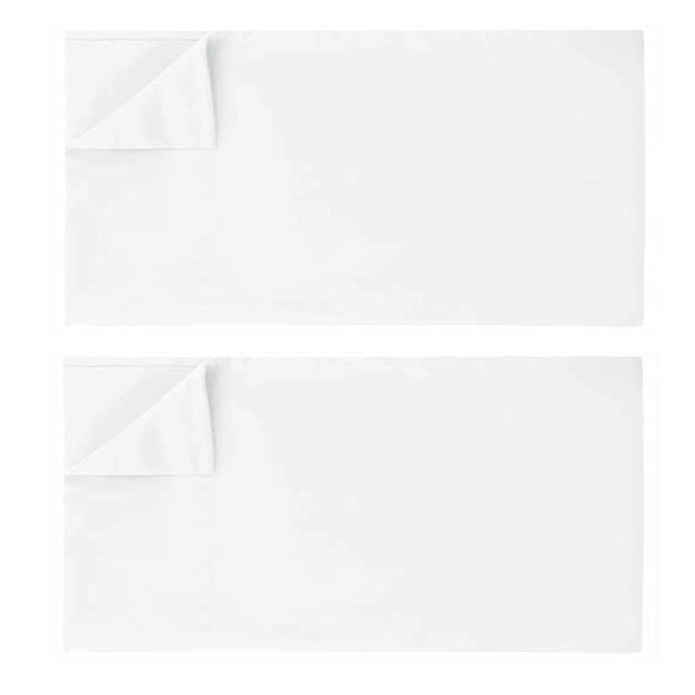 Ghooss Twin Size Flat Sheet Only-1500 Series Luxury Brushed Microfiber Bed Top Sheet,Wrinkle, Fade Resistant-2 Pack-White