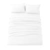 Ghooss Twin Size Flat Sheet Only-1500 Series Luxury Brushed Microfiber Bed Top Sheet,Wrinkle, Fade Resistant-2 Pack-White view 2