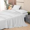 Ghooss Twin Size Flat Sheet Only-1500 Series Luxury Brushed Microfiber Bed Top Sheet,Wrinkle, Fade Resistant-2 Pack-White view 3
