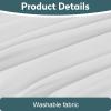 Ghooss Twin Size Flat Sheet Only-1500 Series Luxury Brushed Microfiber Bed Top Sheet,Wrinkle, Fade Resistant-2 Pack-White view 4