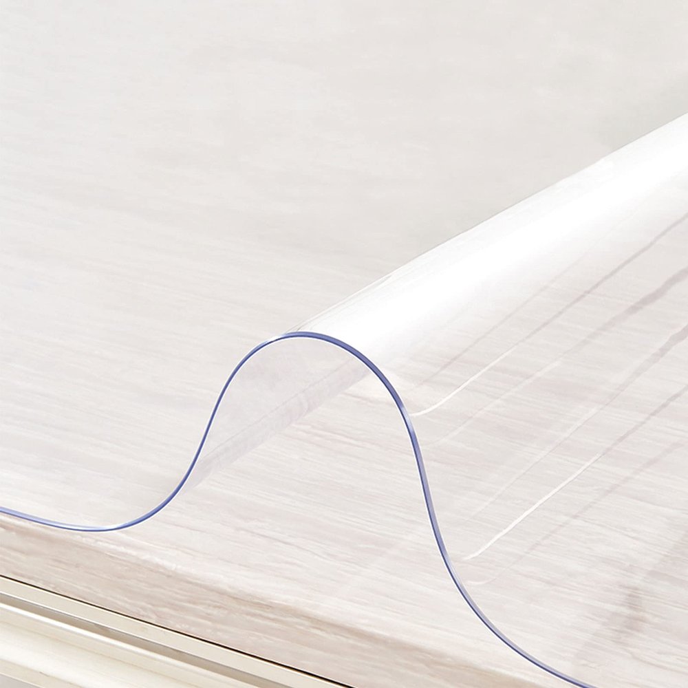 2mm Clear PVC Table Cover Protector Transparent Tablecloth Pad Plastic Desk Mat Vinyl Waterproof Heat Resistant/Garden Table Covers Waterproof Rectangle (Size : 3947inch/100120cm)