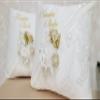 A&C Quinceaeras and More Wedding Pillow, Wedding Kneeling Pillow, Wedding Gift, Wedding Decorations 552 (Ivory Silver, Small Pillow) view 4