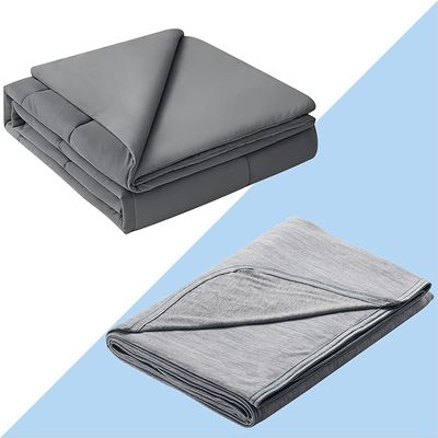 Elegear Revolutionary Cooling Blanket 59" x 79" Gray and Cooling Comforter 59" x 79" Gray Bundle