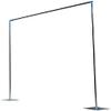 Adjustable Curved Pipe and Drape Backdrop Support Kit w/Weighted Steel Base Telescopic Pole Pipe Drape Balloon Column Arch Curtain Frame Set Design for Ceremony Birthday Party (10ft X 10ft, Sliver) view 1