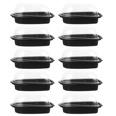 Luxshiny Disposable Roasted Chicken Box with Lid 10.24X7.68X3.54 Inches Take-Out Food Container Heat Resistant Food Grade Plastic for Restaurant and Home Use