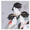 Furoshiki traditional Japanese fabric - Bento lunch wrapping cloth Bandana - Medium 18.9 x 18.9 inches, Hand towel: with Ukiyo-e art Motif (UTAMARO Kansei three beauties) view 1