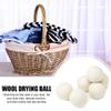 6pcs Natural Reusable Laundry Drying Balls Practical Environmentally Friendly Home Wool Dryer White Balls for Clothes view 3