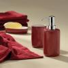 kela 24413 Toilet Brush and Container, 2-Piece Toilet Brush and Container, Glossy Ceramic, Red, AVA view 2