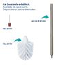 kela 24413 Toilet Brush and Container, 2-Piece Toilet Brush and Container, Glossy Ceramic, Red, AVA view 4