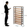 Sonyabecca 48 Bottles Wine Rack Freestanding Floor with Wood Top, 8 Tier Wine Bottle Holder, Wine Storage for Kitchen Pantry, Tall Wine Bar Stand Shelf Display 25.2''L X 10.7''W X 47.2''H view 3
