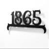 Art Nouveau 2 Modern House Numbers - Black with Black Acrylic - Contemporary Home Address - Number Sign - Door Number - Room Number (2 Numbers 6" / 15 cm, Glossy Beige) view 3