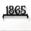 Art Nouveau 2 Modern House Numbers - Black with Black Acrylic - Contemporary Home Address - Number Sign - Door Number - Room Number (2 Numbers 6" / 15 cm, Glossy Bright Green) view 1