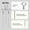 8pcs Metal Cocktail Stick, 4.5" Deer Head Martini Olive Skewers Decor Picks view 3