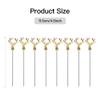 8pcs Metal Cocktail Stick, 4.5" Deer Head Martini Olive Skewers Decor Picks view 2