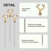8pcs Metal Cocktail Stick, 4.5" Deer Head Martini Olive Skewers Decor Picks view 3