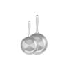 TRAMONTINA 65140/306 Grano Frying Pan, 2-Piece Set, 7.9 x 10.2 inches (20 x 26 cm), Stainless Steel, All 3-Layer, Gas Compatible, Made in Brazil view 1