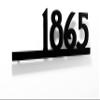 Art Nouveau 3 Modern House Numbers - Black with Black Acrylic - Contemporary Home Address - Number Sign - Door Number - Room Number (3 Numbers 6" / 15 cm, Matte White) view 2
