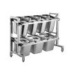 AIZYR Seasoning Rack Spice Box Set Include 4PCS 1/9 Box & 3PCS 1/6 Box Stainless Steel Food Pan for Salads/Ice Cream/Dressings view 1