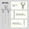 8pcs Metal Cocktail Stick, 4.5" Deer Head Martini Olive Skewers Decor Picks view 3