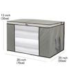 4 Pack Foldable Large Storage Bags 28 x 20 x 12 (L x W x H) inch for Comforter Quilt Blanket Clothes with Clear Window & Handles - Easy to Fit King Size Comforter Set - Closet Under Bed Organizer view 2