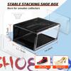 KDOR Clear Shoe Boxes Stackable, 3 Pack Shoe Storage Box with Lids Magnetic Door, Clear Sneaker Storage Acrylic Boxes for Display, Fit Shoe Size Up to US 15 view 2