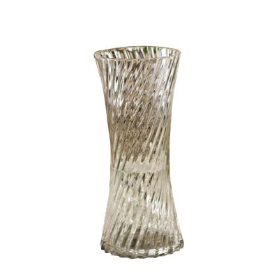 Rotating Glass Vase, Multifunction Decorative Vase Fresh Flowers Hydroponic Vase Dining Table Banquet Table Decoration Vase(Size:10 * 25CM)