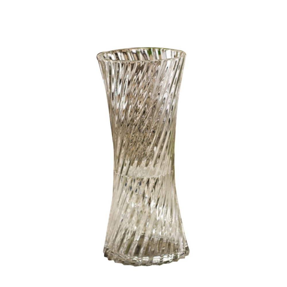 Rotating Glass Vase, Multifunction Decorative Vase Fresh Flowers Hydroponic Vase Dining Table Banquet Table Decoration Vase(Size:10 * 25CM)