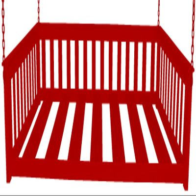 Pine Full Mission Hanging Daybed with Chain, Tractor Red