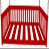 Pine Full Mission Hanging Daybed with Chain, Tractor Red view 1