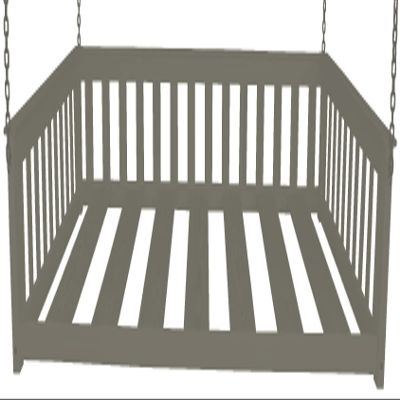 Furniture Barn USA Pine Full Mission Hanging Daybed with Chain, Graphite