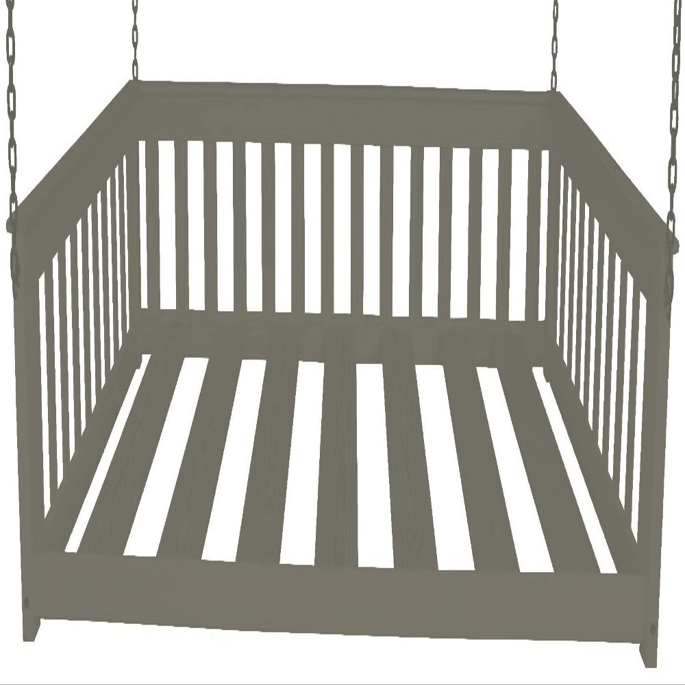 Furniture Barn USA Pine Full Mission Hanging Daybed with Chain, Graphite