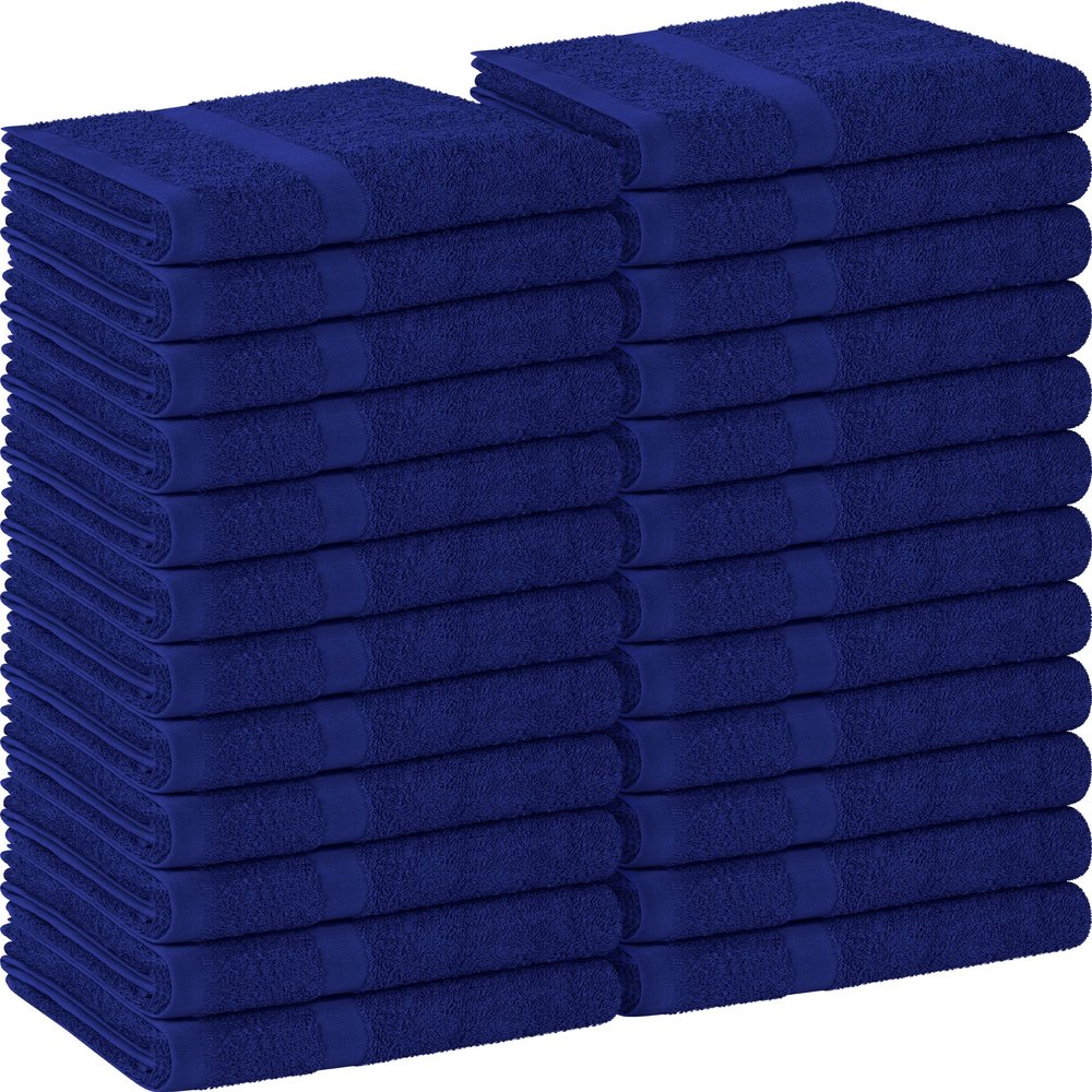 Utopia Towels, Salon Towel, Pack of 24, Not Bleach Proof, 16 by 27 Inches, Highly Absorbent Cotton Towels for Hand, Gym, Beauty, Spa, and Home Hair Care, Royal Blue