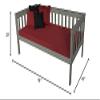 Furniture Barn USA Pine Twin Mission Daybed, Graphite view 2