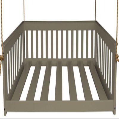 Furniture Barn USA Pine Full Mission Hanging Daybed with Rope, Graphite