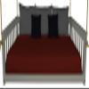 Furniture Barn USA Pine Full Mission Hanging Daybed with Rope, Graphite view 2