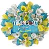 Good Times and Tan Lines Handmade Deco Mesh Summer Wreath. Available in 24 inch and 28 inch diameters. view 1