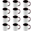 12pcs 11oz Sublimation Coffee Mugs Blanks,Two Tone Color, AAA Quality (Red Wine) view 1