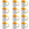 12pcs 11oz Sublimation Coffee Mugs Blanks,Two Tone Color, AAA Quality (Yellow) view 1