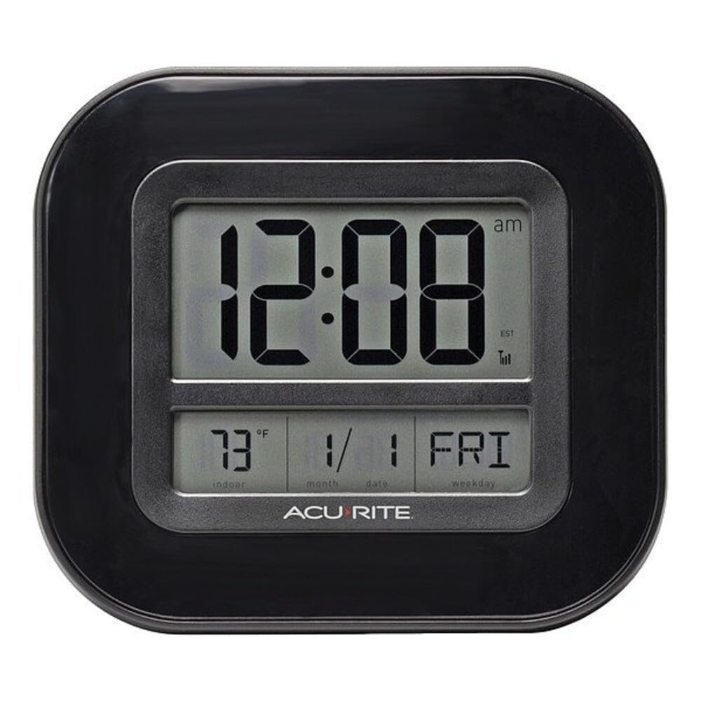 AcuRite Atomic Digital Wall Clock,9"