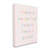Stupell Industries No Better Friend Than Sister Quote Pastel Typography view 1